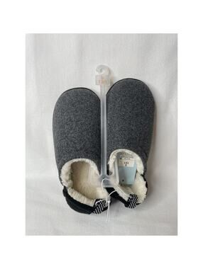 Cat & Jack Boys Franklin Slippers Charcoal Gray Slip On Size S 13/1 NWT